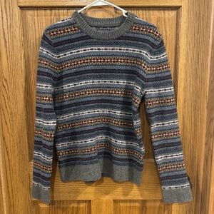 Abercrombie & Fitch Wool Infused Fair Isle Sweater Mens M Pullover Knit Holiday